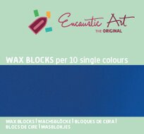 Encaustic Art wax - (09) blauw doosje 10 st.