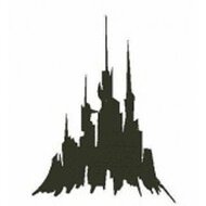 Encaustic Art stempel - kasteel (groot)