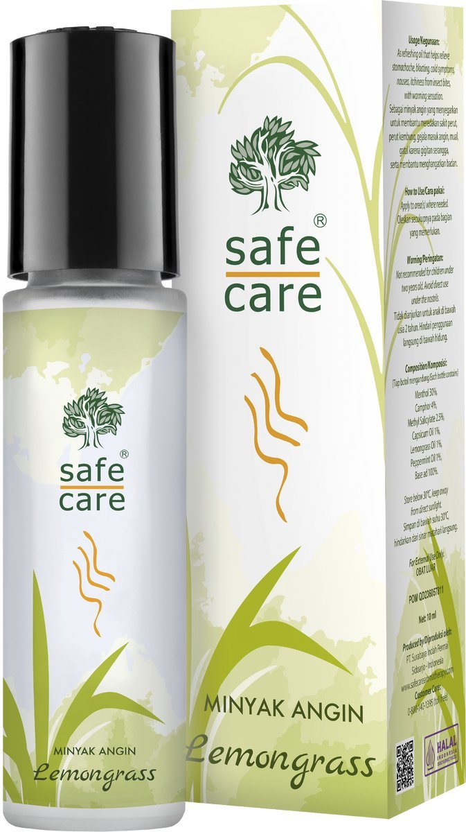Safecare - Halal - Minyak Angin Lemongrass - 10ml